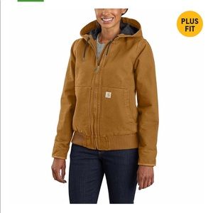 Women’s brown Carhartt washed duck active jacket